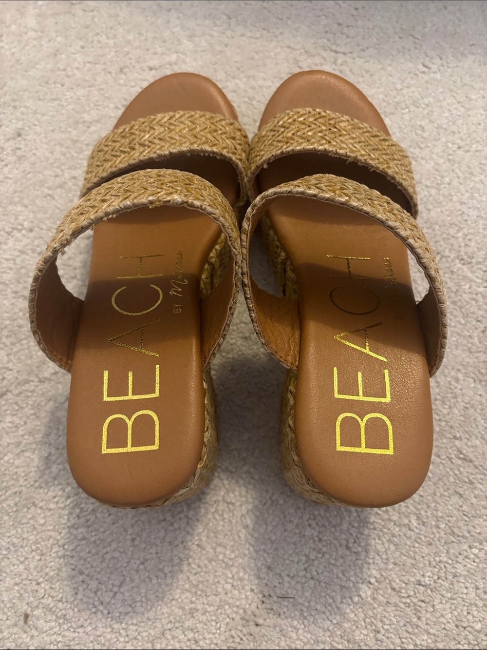 Beach by Matisse Tan Braided Slide Sandals - Tan